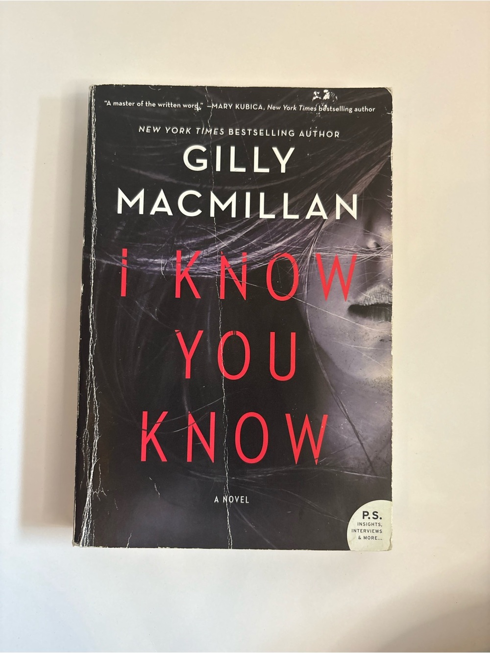 3/$20 Gilly MacMillan "I Know You Know" Paperback - Black & Red